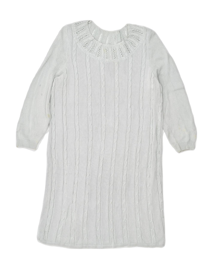 VINTAGE Womens Jumper Dress UK 12 Medium Off White | Vintage | Thrift | Second-Hand | Used Clothing | Messina Hembry 