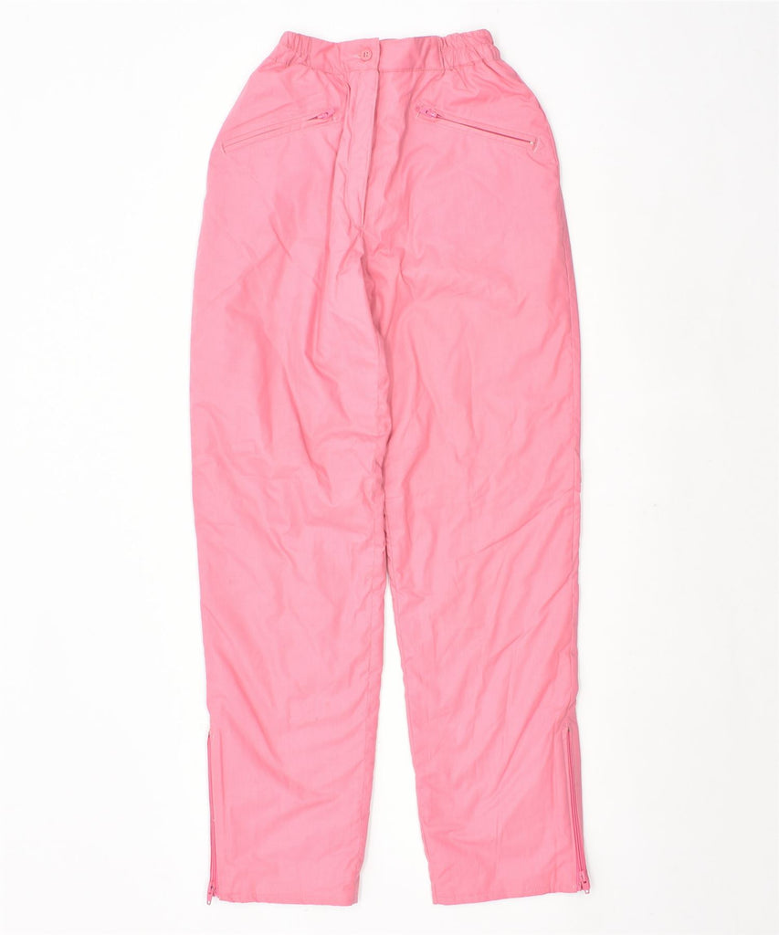 STRATOS Womens Slim Windbreaker Trousers IT 42 Medium W26 L32 Pink | Vintage | Thrift | Second-Hand | Used Clothing | Messina Hembry 