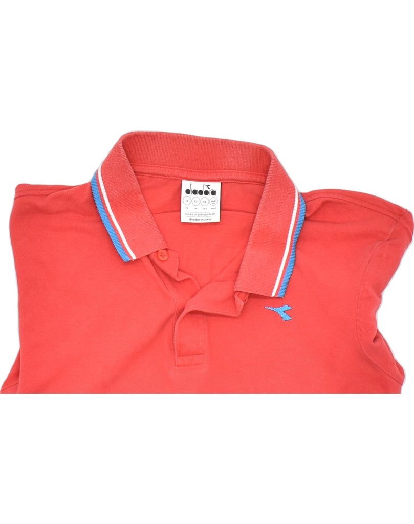 DIADORA Mens Polo Shirt XS Red Cotton | Vintage | Thrift | Second-Hand | Used Clothing | Messina Hembry 