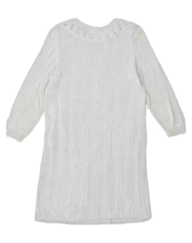 VINTAGE Womens Jumper Dress UK 12 Medium Off White | Vintage | Thrift | Second-Hand | Used Clothing | Messina Hembry 