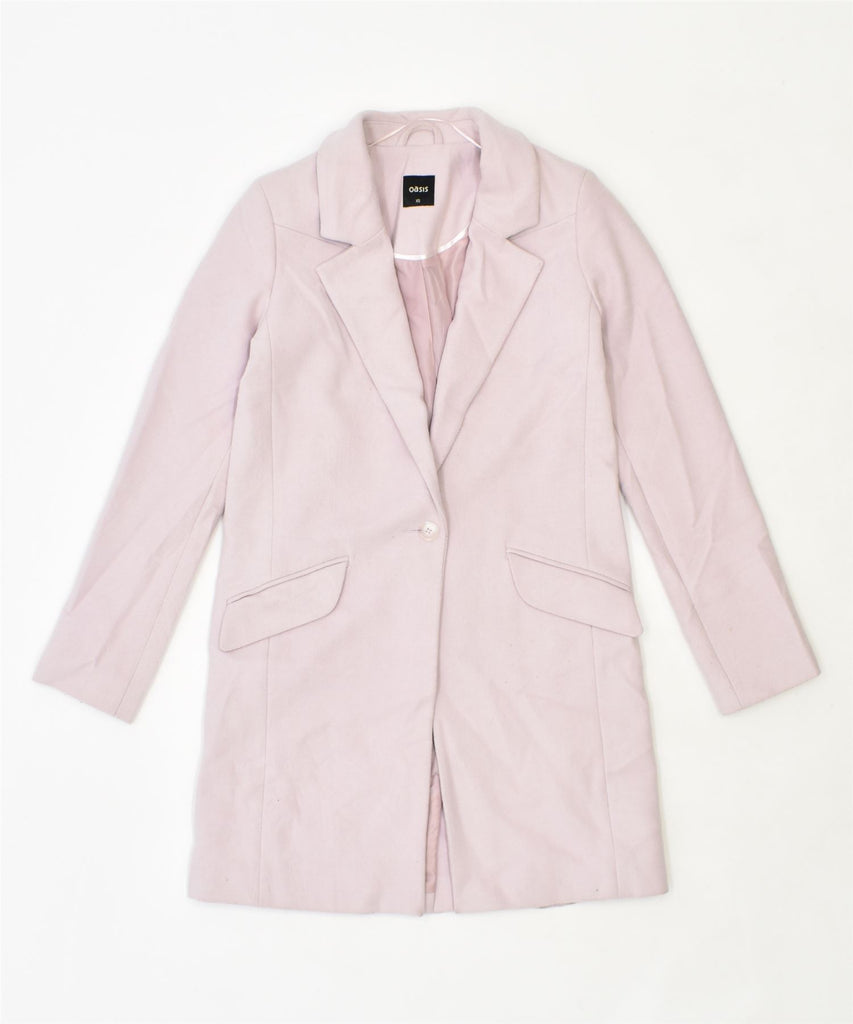 OASIS Womens Overcoat UK 6 XS Pink Polyester | Vintage | Thrift | Second-Hand | Used Clothing | Messina Hembry 