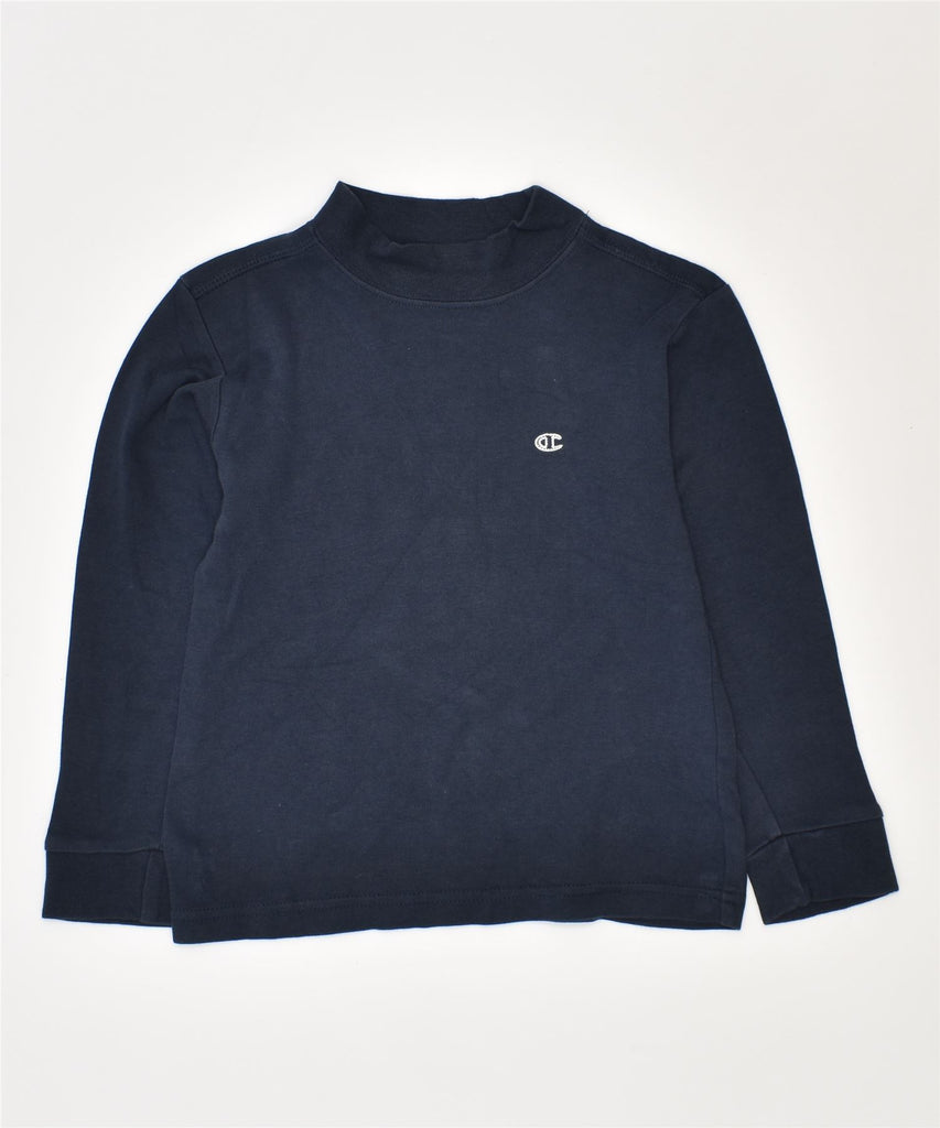 CHAMPION Girls Top Long Sleeve 3-4 Years 2XS Navy Blue | Vintage | Thrift | Second-Hand | Used Clothing | Messina Hembry 