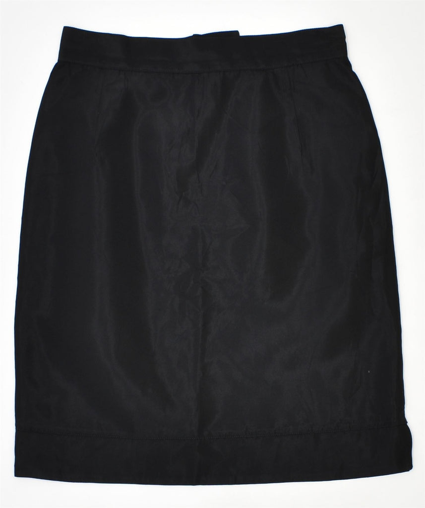 DI SETA BLU Womens Mini Skirt IT 44 Medium W27 Black Acetate | Vintage | Thrift | Second-Hand | Used Clothing | Messina Hembry 