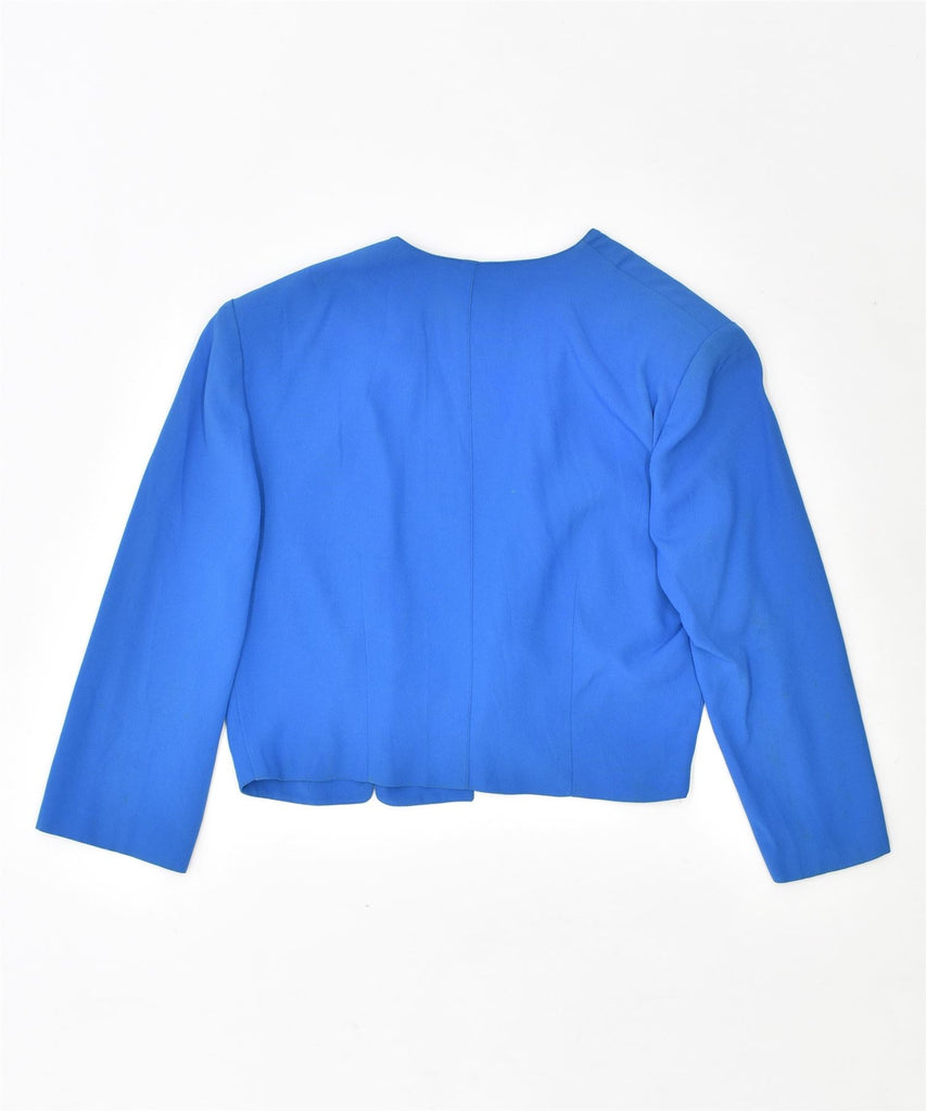 ARABESQUE Womens Crop Blazer Jacket EU 44 XL Blue Vintage | Vintage | Thrift | Second-Hand | Used Clothing | Messina Hembry 