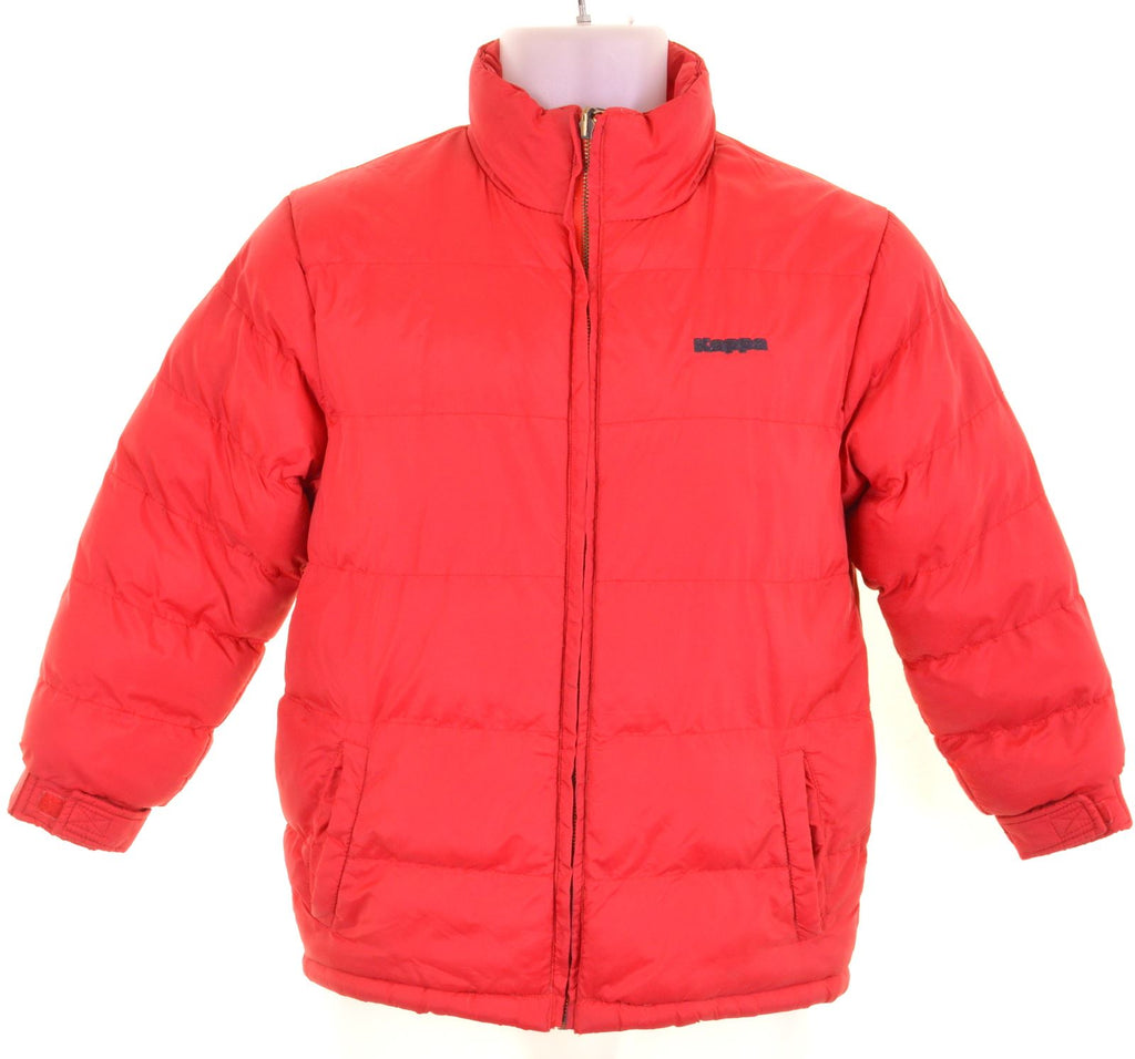KAPPA Boys Padded Jacket 9-10 Years Large Red Nylon - Second Hand & Vintage Designer Clothing - Messina Hembry