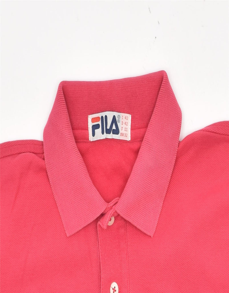 FILA Womens Polo Shirt IT 42 Large Red Cotton | Vintage | Thrift | Second-Hand | Used Clothing | Messina Hembry 