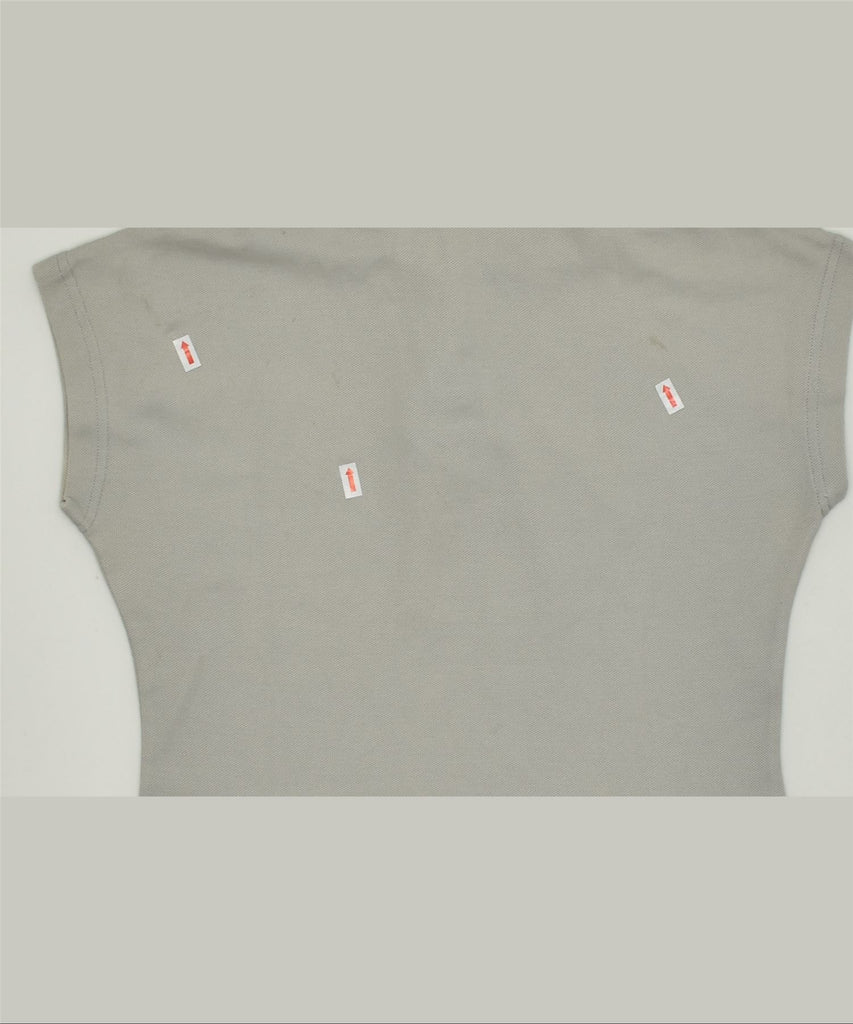 FILA Womens Sleeveless Polo Shirt IT 44 Medium Grey Cotton | Vintage | Thrift | Second-Hand | Used Clothing | Messina Hembry 