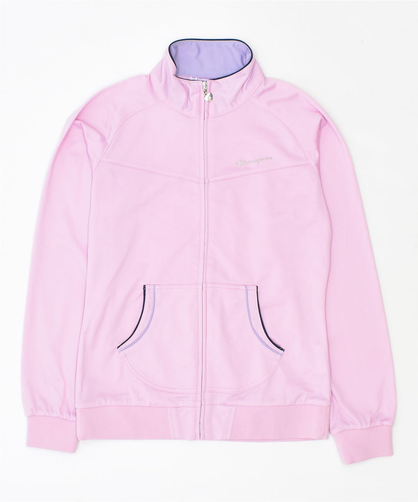 CHAMPION Girls Tracksuit Top Jacket 13-14 Years XL Pink Polyester | Vintage | Thrift | Second-Hand | Used Clothing | Messina Hembry 