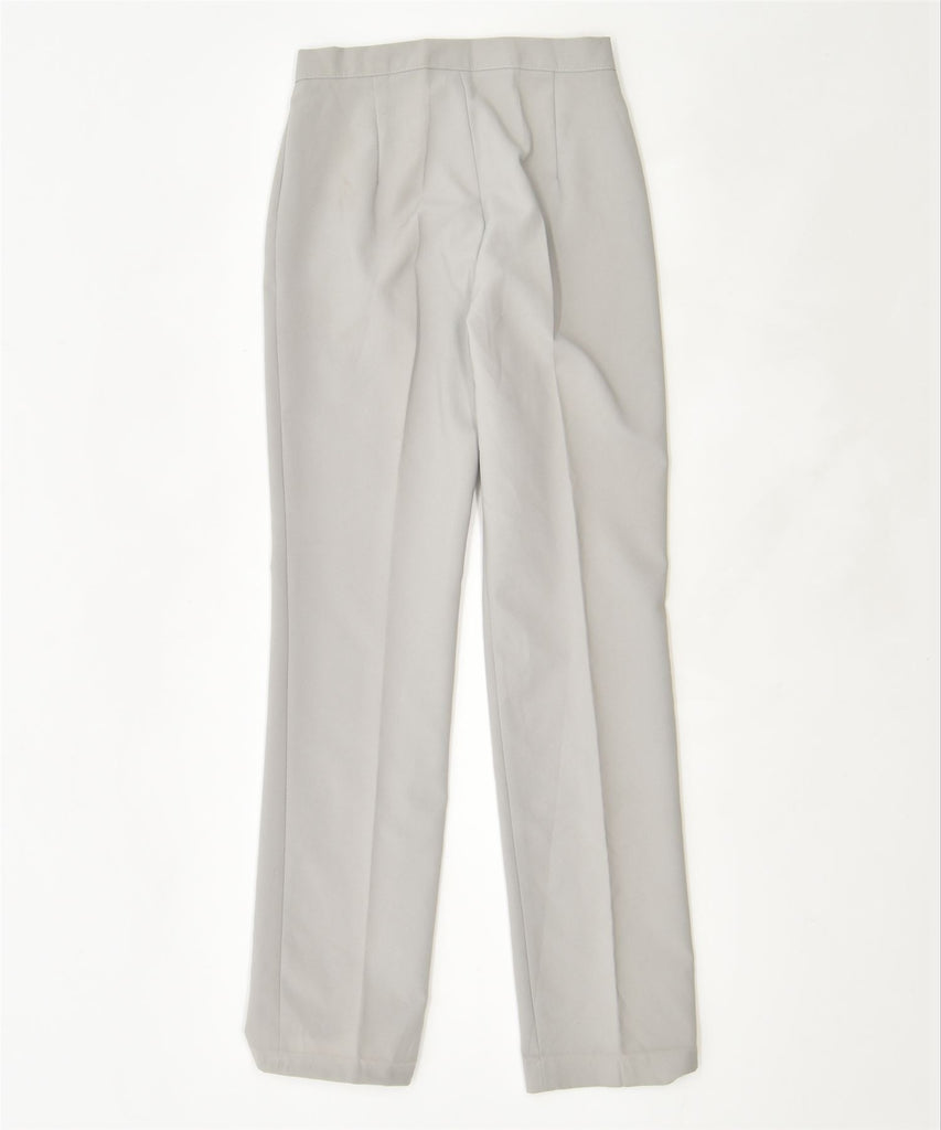 VINTAGE Womens Straight Suit Trousers IT 42 Medium W26 L31 Grey Polyester | Vintage | Thrift | Second-Hand | Used Clothing | Messina Hembry 