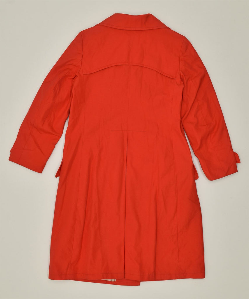 WESTON Womens Double Breasted Overcoat IT 42 Medium Red Polyester Vintage | Vintage | Thrift | Second-Hand | Used Clothing | Messina Hembry 