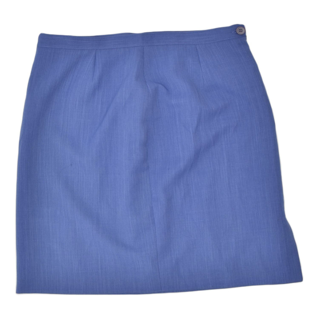 VINTAGE Womens Mini Skirt IT 48 XL W32 Blue Polyester | Vintage | Thrift | Second-Hand | Used Clothing | Messina Hembry 