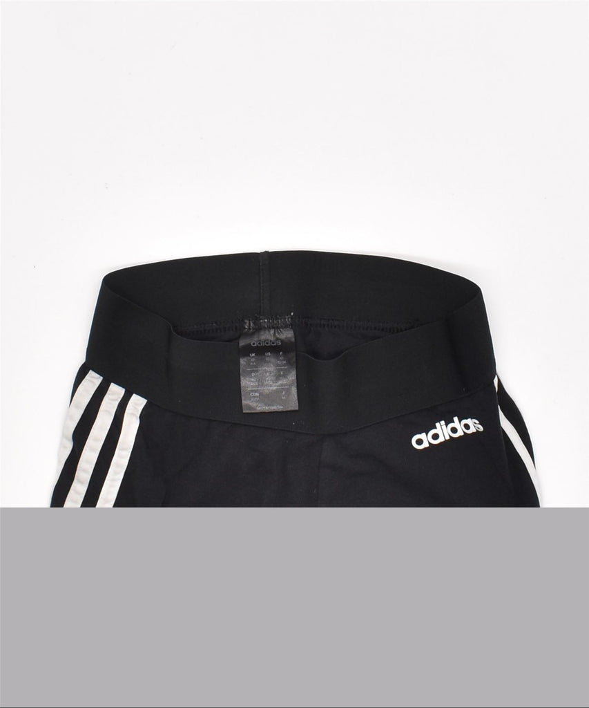 ADIDAS Womens Leggings UK 4/6 XS Black Cotton | Vintage | Thrift | Second-Hand | Used Clothing | Messina Hembry 