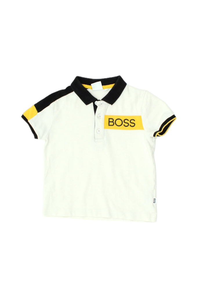 Hugo Boss Kids Button Up Polo Shirt | Vintage High End Luxury Designer White VTG | Vintage Messina Hembry | Thrift | Second-Hand Messina Hembry | Used Clothing | Messina Hembry 