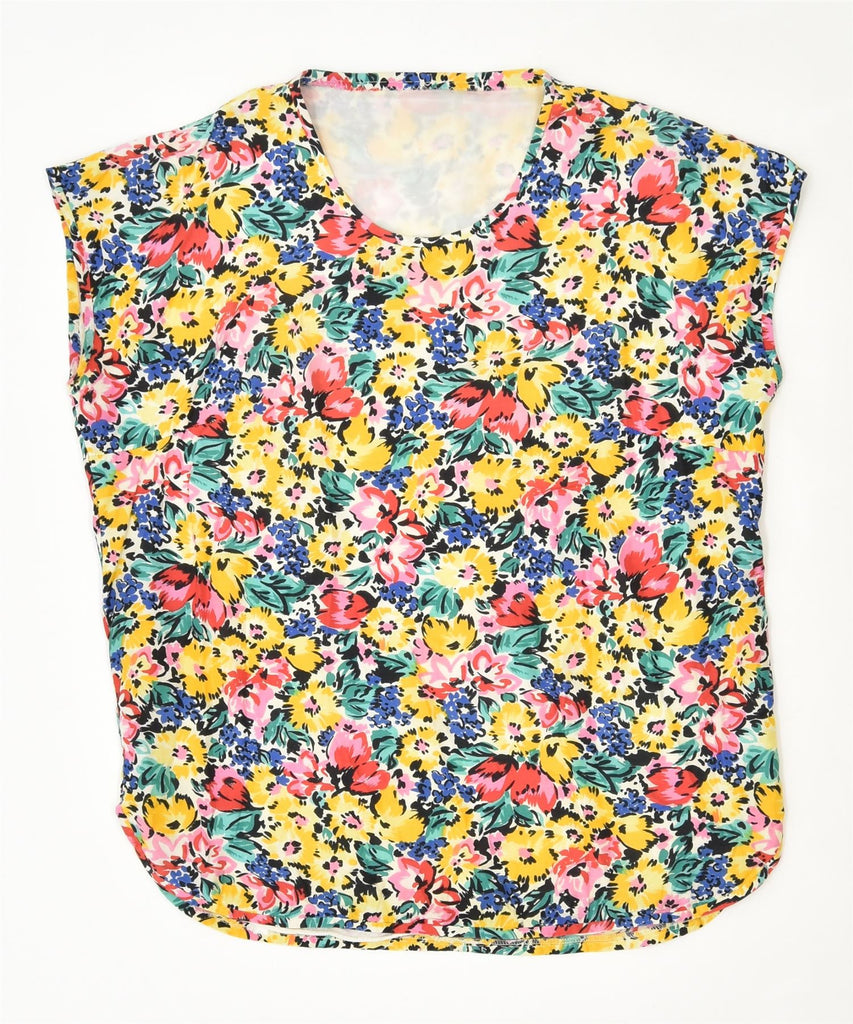 VINTAGE Womens Blouse Top UK 16 Large Multicoloured Floral | Vintage | Thrift | Second-Hand | Used Clothing | Messina Hembry 