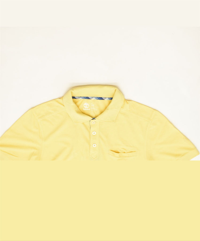 TIMBERLAND Mens Polo Shirt Small Yellow Cotton Classic | Vintage | Thrift | Second-Hand | Used Clothing | Messina Hembry 