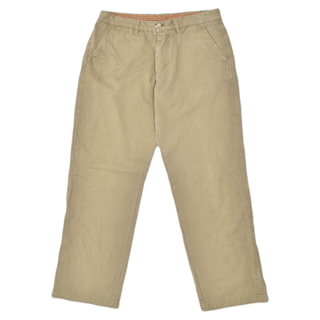 H.O.X Mens Straight Chino Trousers W33 L33 Beige Cotton | Vintage | Thrift | Second-Hand | Used Clothing | Messina Hembry 