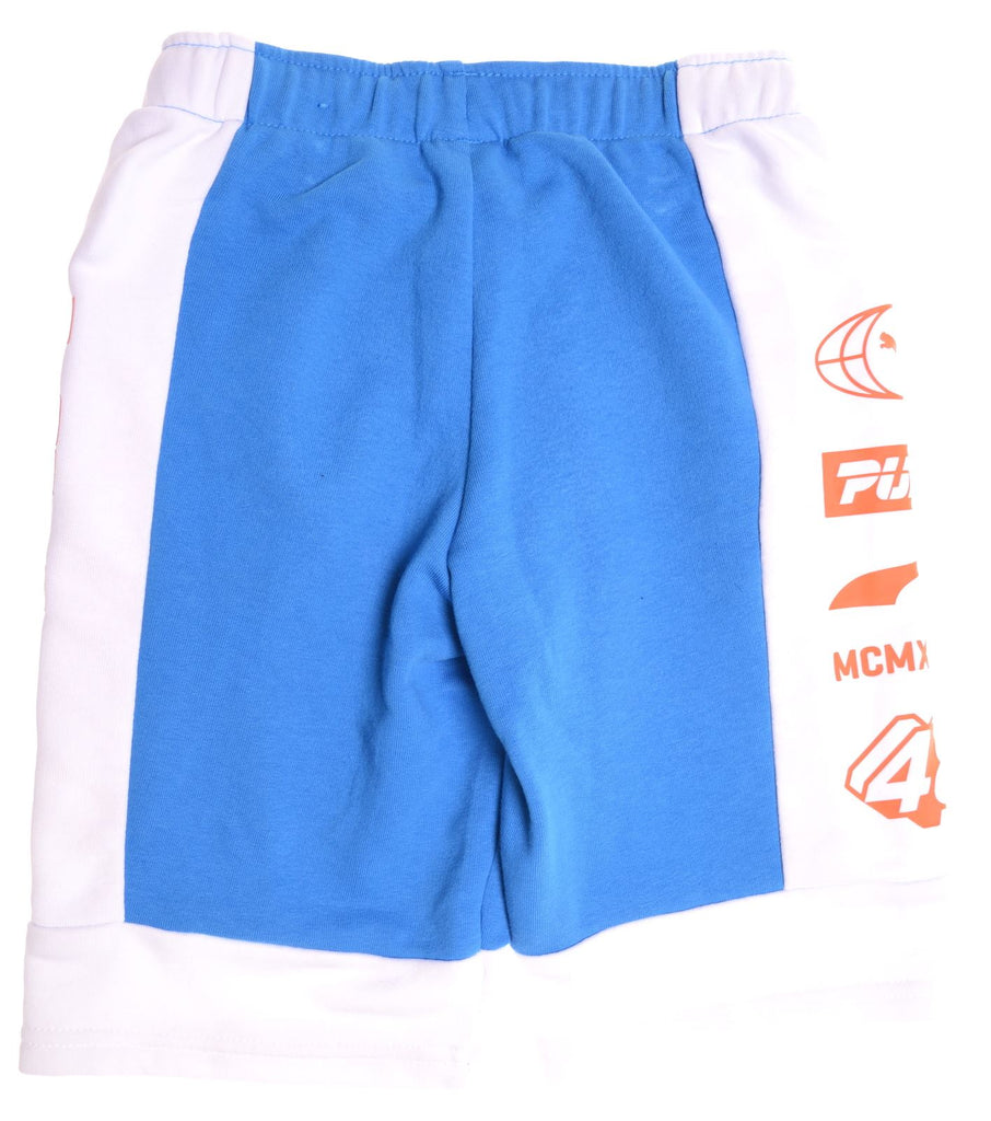 PUMA Boys Sport Shorts 7-8 Years Blue Cotton - Second Hand & Vintage Designer Clothing - Messina Hembry
