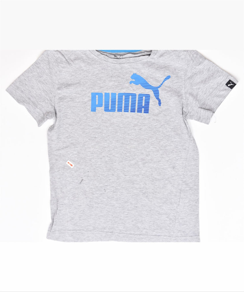 PUMA Boys Graphic T-Shirt Top 9-10 Years Grey | Vintage | Thrift | Second-Hand | Used Clothing | Messina Hembry 