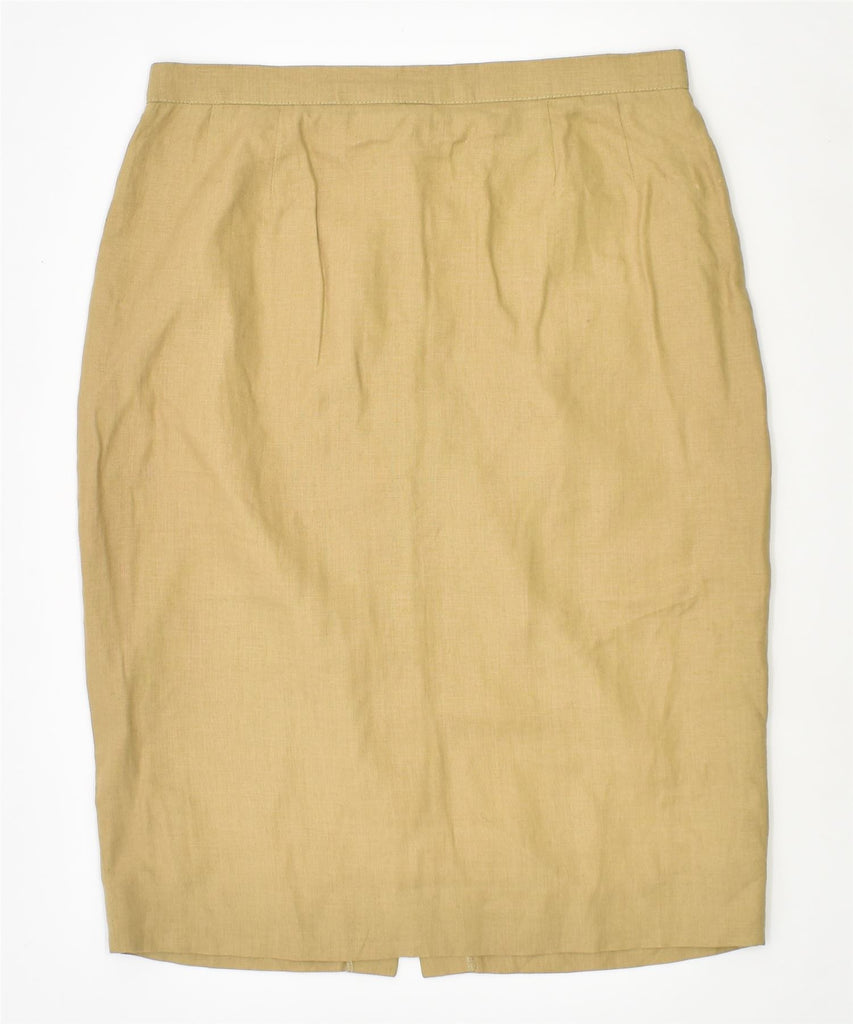 LUISA SPAGNOLI Womens High Waist Pencil Skirt IT 46 Large W29 Beige | Vintage | Thrift | Second-Hand | Used Clothing | Messina Hembry 