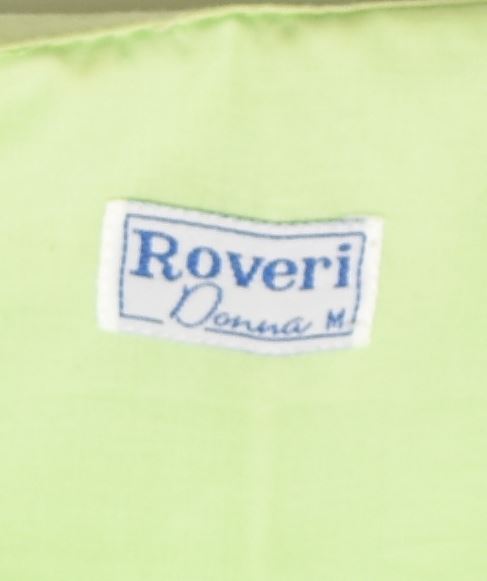 ROVERI Womens Sleeveless Shirt UK 12 Medium Green Polyester Vintage | Vintage | Thrift | Second-Hand | Used Clothing | Messina Hembry 