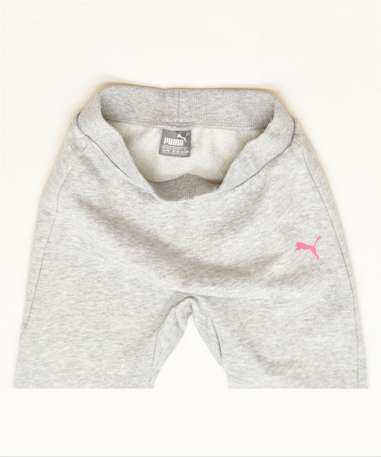 Girls grey clearance puma tracksuit