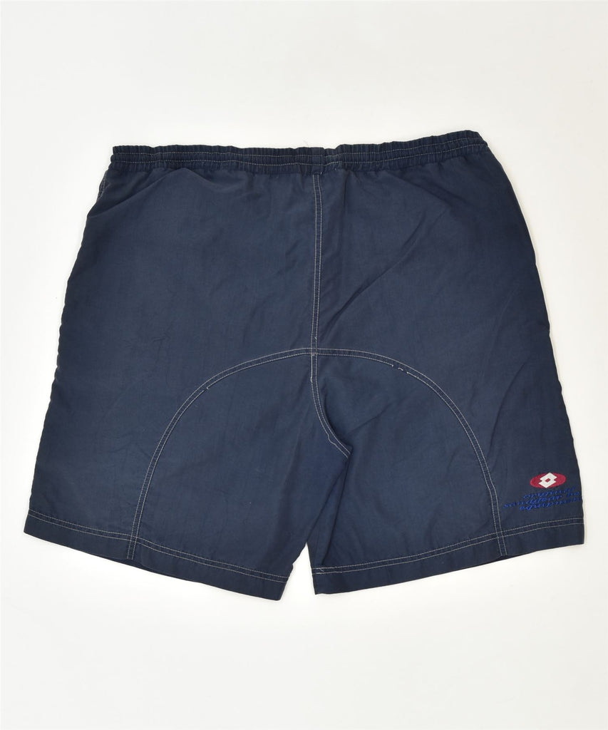 LOTTO Mens Sport Shorts 2XL Navy Blue Polyester Sports | Vintage | Thrift | Second-Hand | Used Clothing | Messina Hembry 