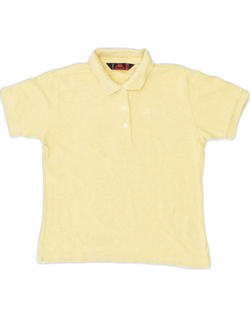 ROBE DI KAPPA Womens Polo Shirt UK 16 Large Yellow Cotton | Vintage | Thrift | Second-Hand | Used Clothing | Messina Hembry 
