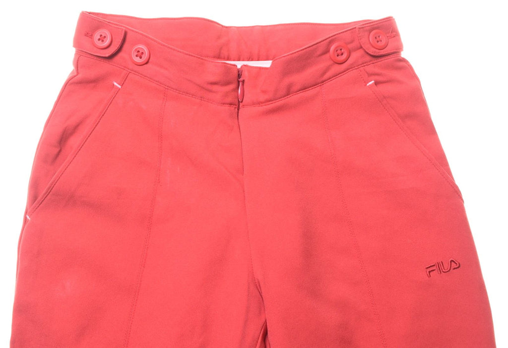 FILA Girls Casual Trousers 6-7 Years XS Red Polyester Bootcut - Second Hand & Vintage Designer Clothing - Messina Hembry