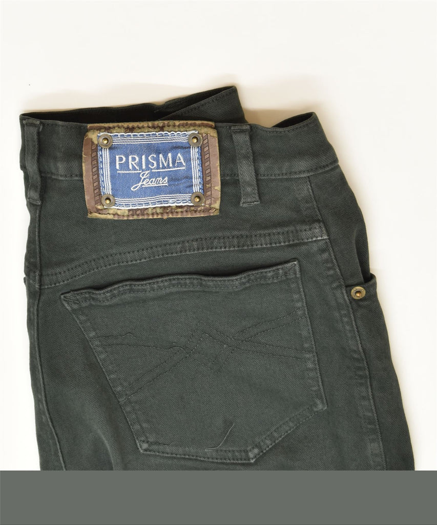 PRISMA Womens High Waist Straight Jeans UK 10 Small W28 L31 Green | Vintage | Thrift | Second-Hand | Used Clothing | Messina Hembry 