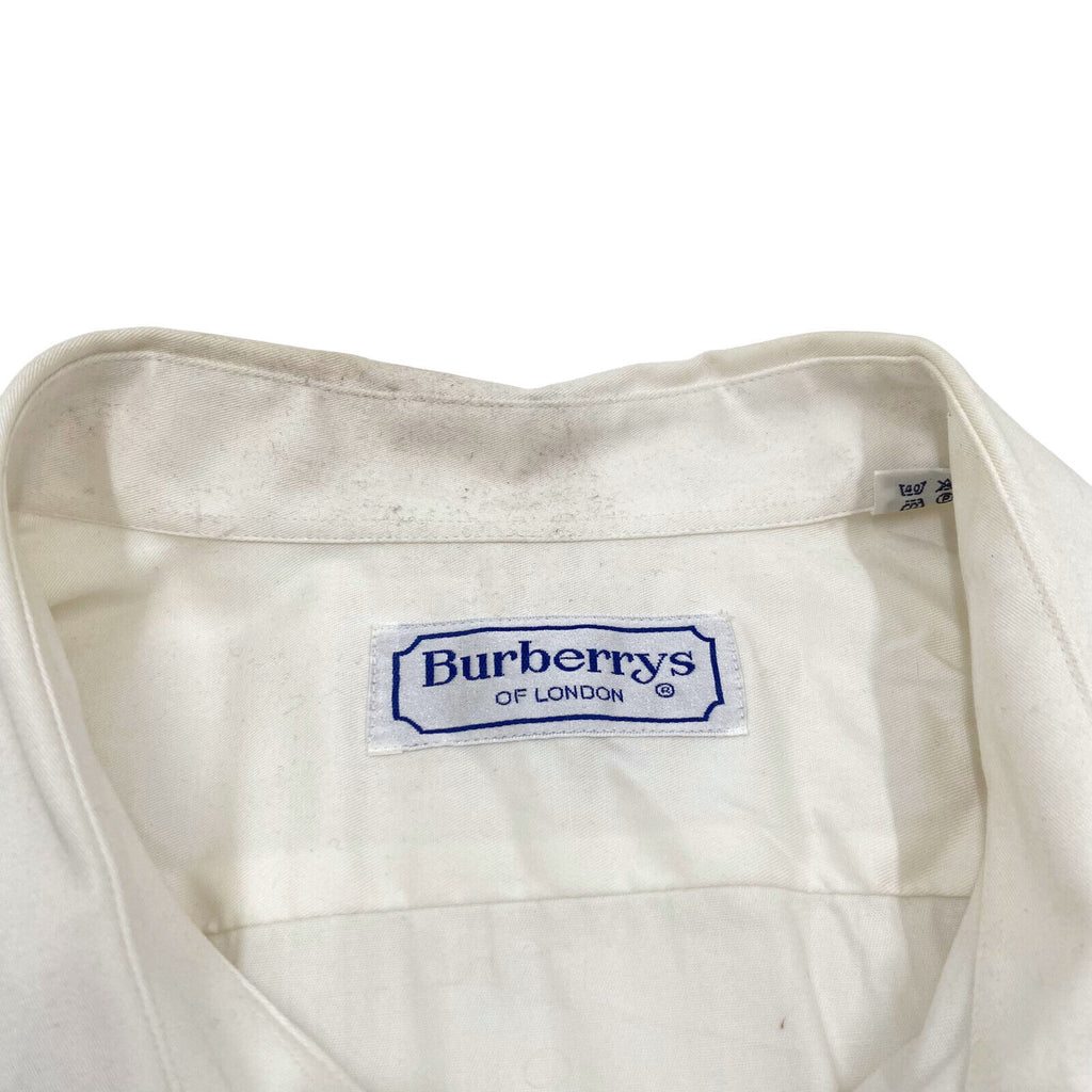 Burberrys Button Up Shirt | Vintage High End Luxury Designer Formal White VTG | Vintage Messina Hembry | Thrift | Second-Hand Messina Hembry | Used Clothing | Messina Hembry 