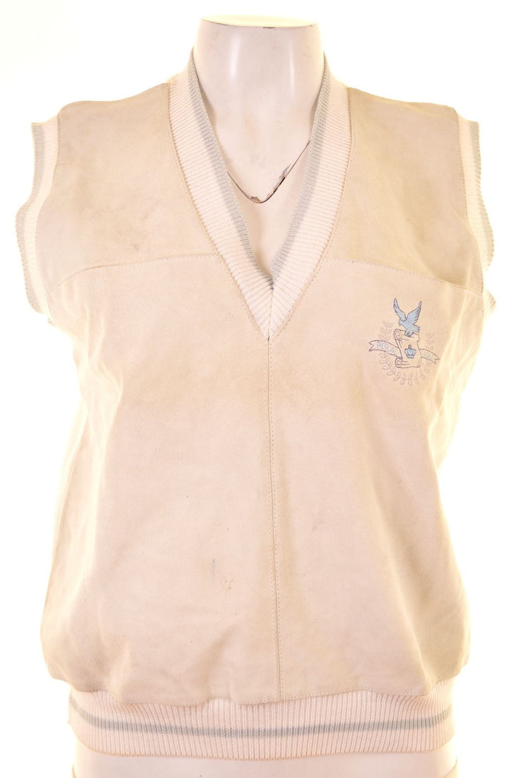 CIUNGA Girls Vest Tank Top 13-14 Years Off White Cotton Laether - Second Hand & Vintage Designer Clothing - Messina Hembry