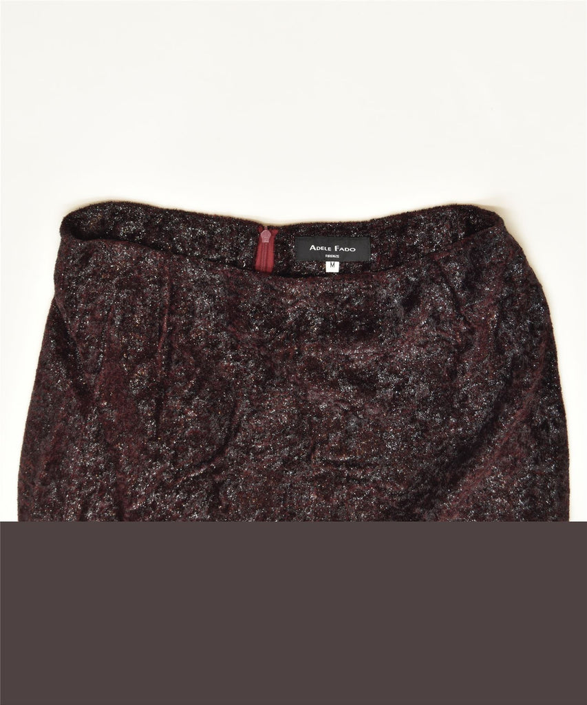 ADELE FADO Womens Mini Skirt UK 12 Medium W30 Burgundy Viscose Designer | Vintage | Thrift | Second-Hand | Used Clothing | Messina Hembry 