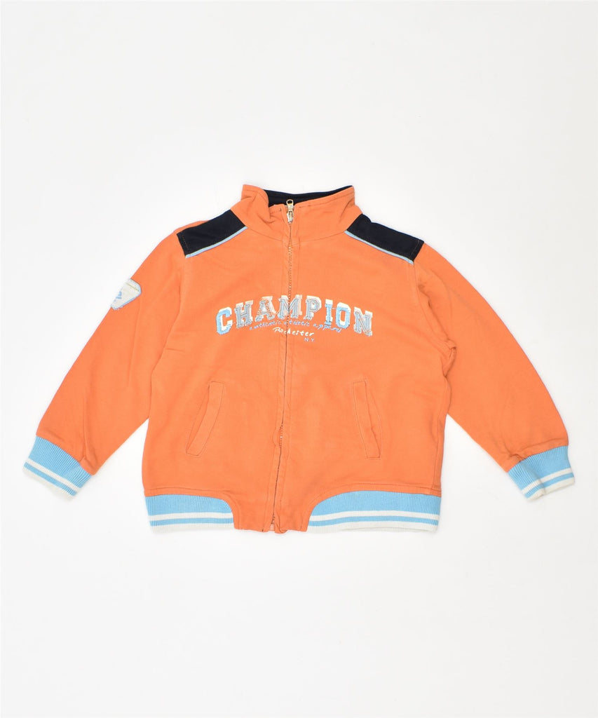 CHAMPION Boys Tracksuit Top Jacket 9-12 Months Orange Cotton | Vintage | Thrift | Second-Hand | Used Clothing | Messina Hembry 