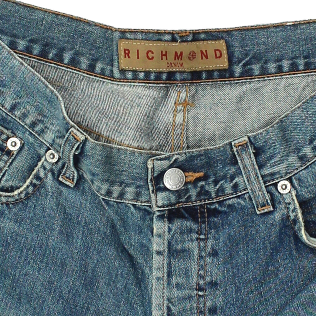 John Richmond Denim Mens Blue Distressed Jeans | Vintage High End Designer VTG | Vintage Messina Hembry | Thrift | Second-Hand Messina Hembry | Used Clothing | Messina Hembry 