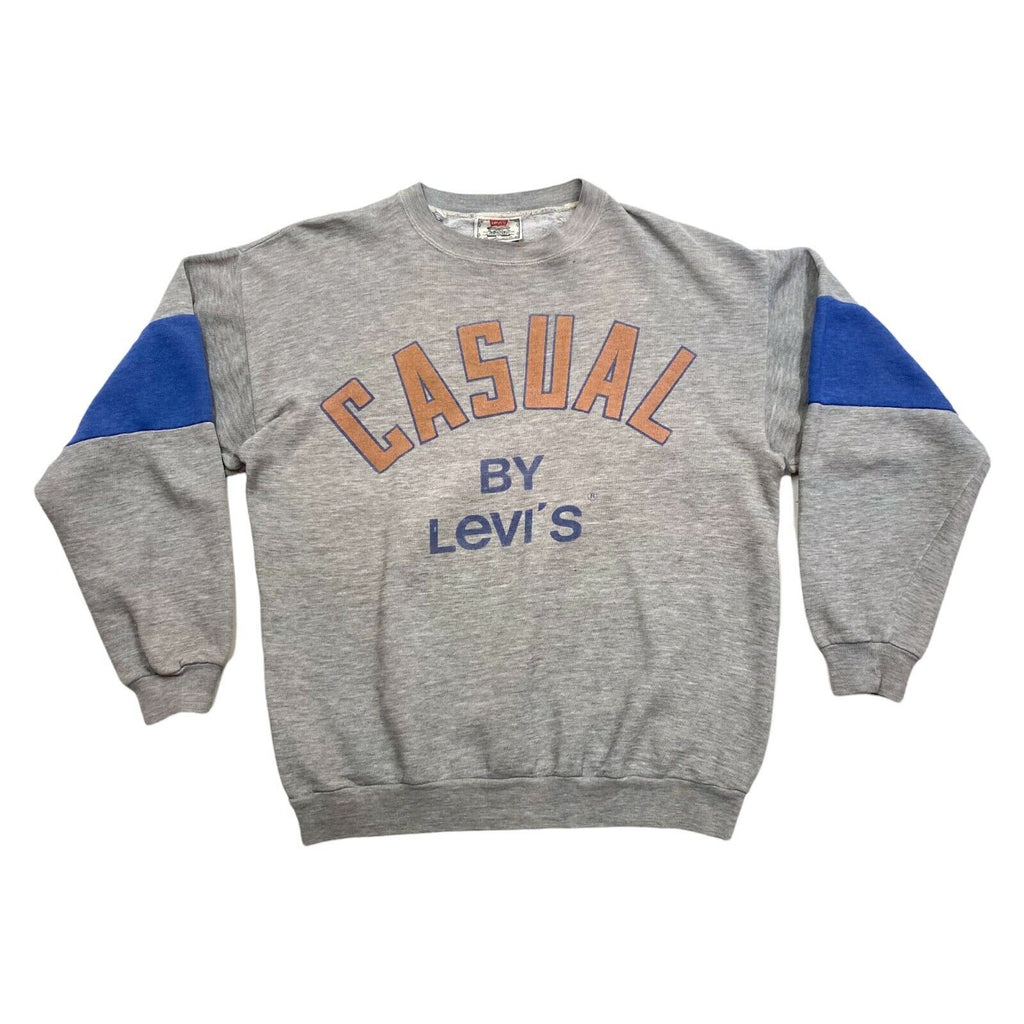 Casual By Levi's Sweatshirt | Vintage 90s Retro US Designer Jumper Grey VTG | Vintage Messina Hembry | Thrift | Second-Hand Messina Hembry | Used Clothing | Messina Hembry 