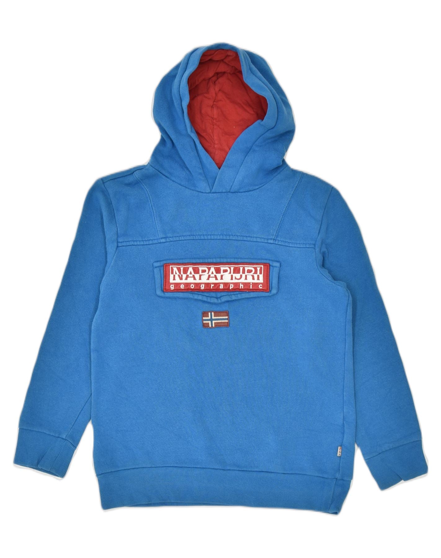 NAPAPIJRI Boys Graphic Hoodie Jumper 9 10 Years Blue