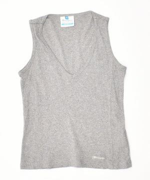 CHAMPION Womens Heritage Fit Vest Top UK 10 Small Grey Cotton Vintage Second Hand Clothing Online Messina Hembry