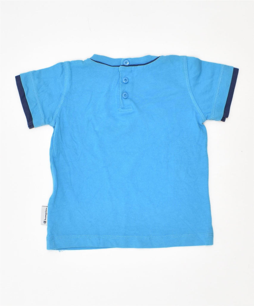 CHAMPION Boys Graphic T-Shirt Top 6-9 Months XS Blue | Vintage | Thrift | Second-Hand | Used Clothing | Messina Hembry 