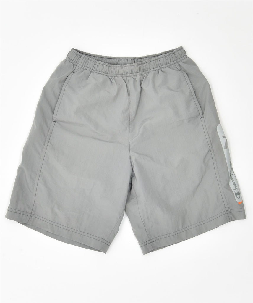 CHAMPION Boys Sport Shorts 11-12 Years W24 Grey Polyamide | Vintage | Thrift | Second-Hand | Used Clothing | Messina Hembry 