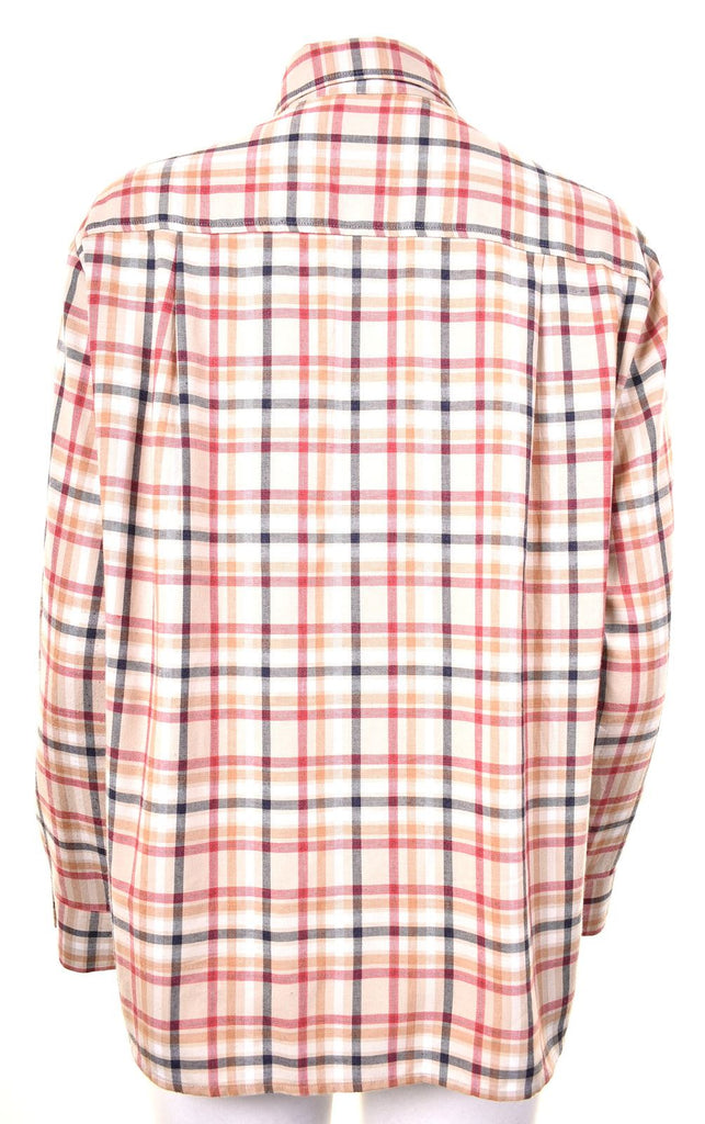 ZANETTI Womens Shirt UK 18 XL Beige Check Viscose Vintage | Vintage | Thrift | Second-Hand | Used Clothing | Messina Hembry 