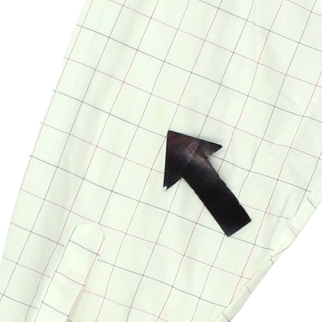 Pierre Balmain Mens White Check Pattern Button Down Shirt | Vintage Designer VTG | Vintage Messina Hembry | Thrift | Second-Hand Messina Hembry | Used Clothing | Messina Hembry 