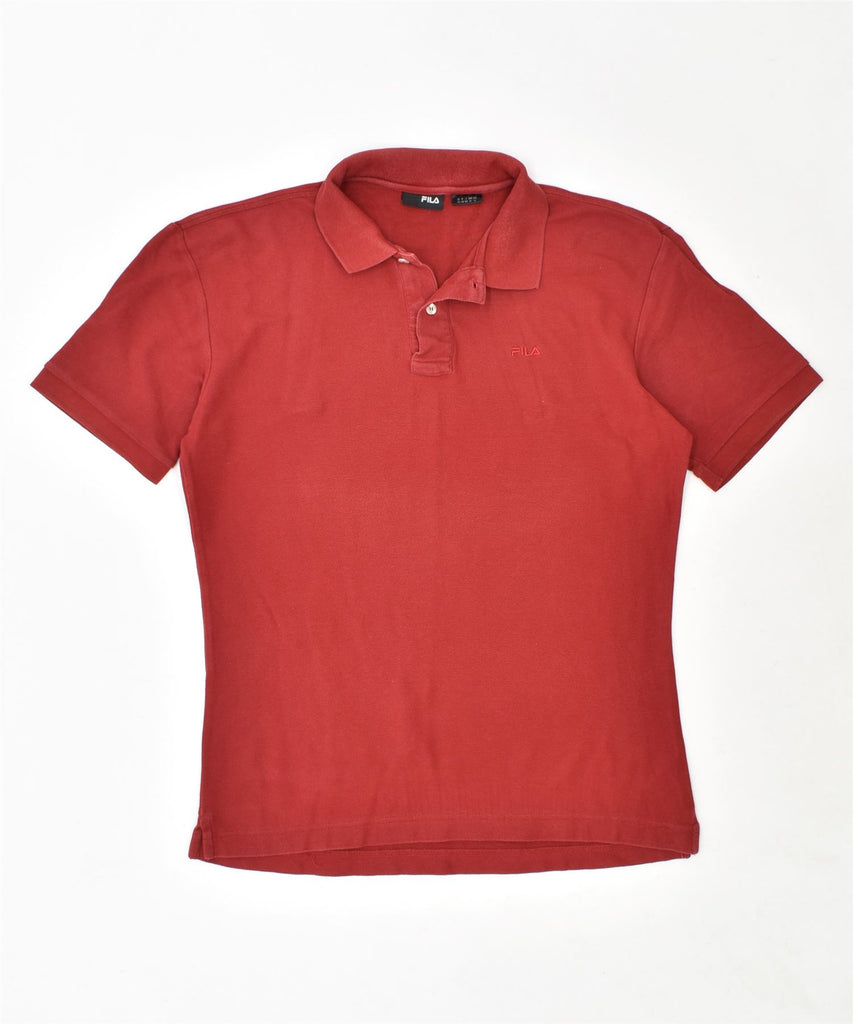 FILA Mens Polo Shirt IT 50 Medium Red Cotton | Vintage | Thrift | Second-Hand | Used Clothing | Messina Hembry 