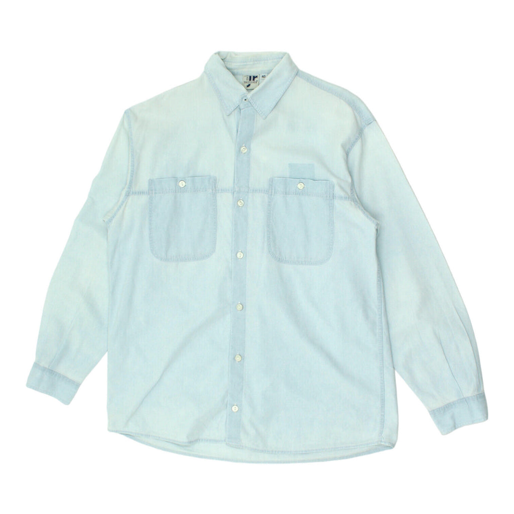 Trussardi Junior Pale Blue Shirt | Vintage High End Luxury Designer Boys VTG | Vintage Messina Hembry | Thrift | Second-Hand Messina Hembry | Used Clothing | Messina Hembry 