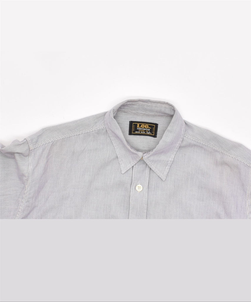 LEE Mens Shirt Small Off White Striped Cotton | Vintage | Thrift | Second-Hand | Used Clothing | Messina Hembry 