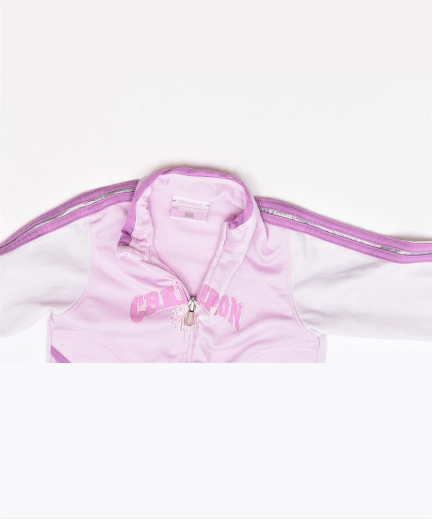 CHAMPION Girls Graphic Tracksuit Top Jacket 12-18 Months Medium Pink | Vintage | Thrift | Second-Hand | Used Clothing | Messina Hembry 