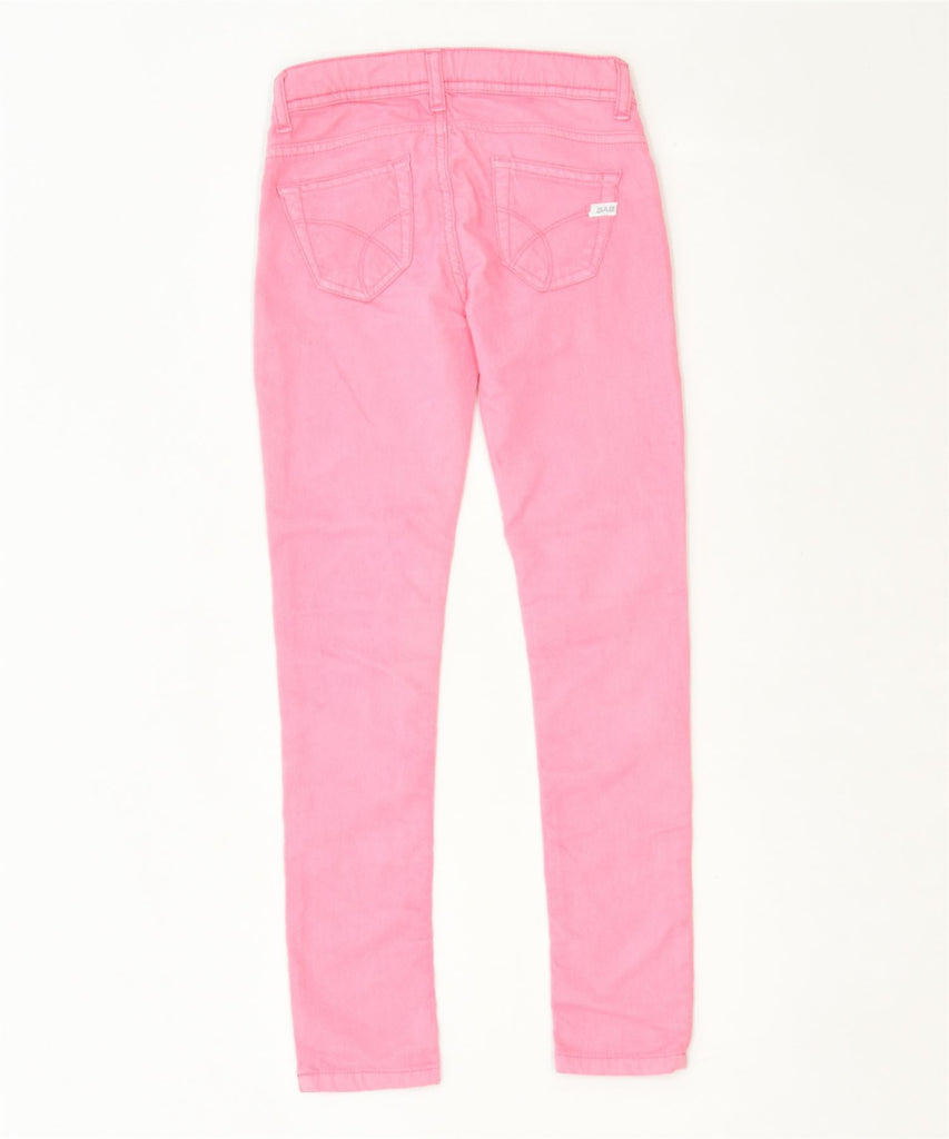 GAS Girls Skinny Casual Trousers 7-8 Years W23 L24 Pink Cotton Classic | Vintage | Thrift | Second-Hand | Used Clothing | Messina Hembry 