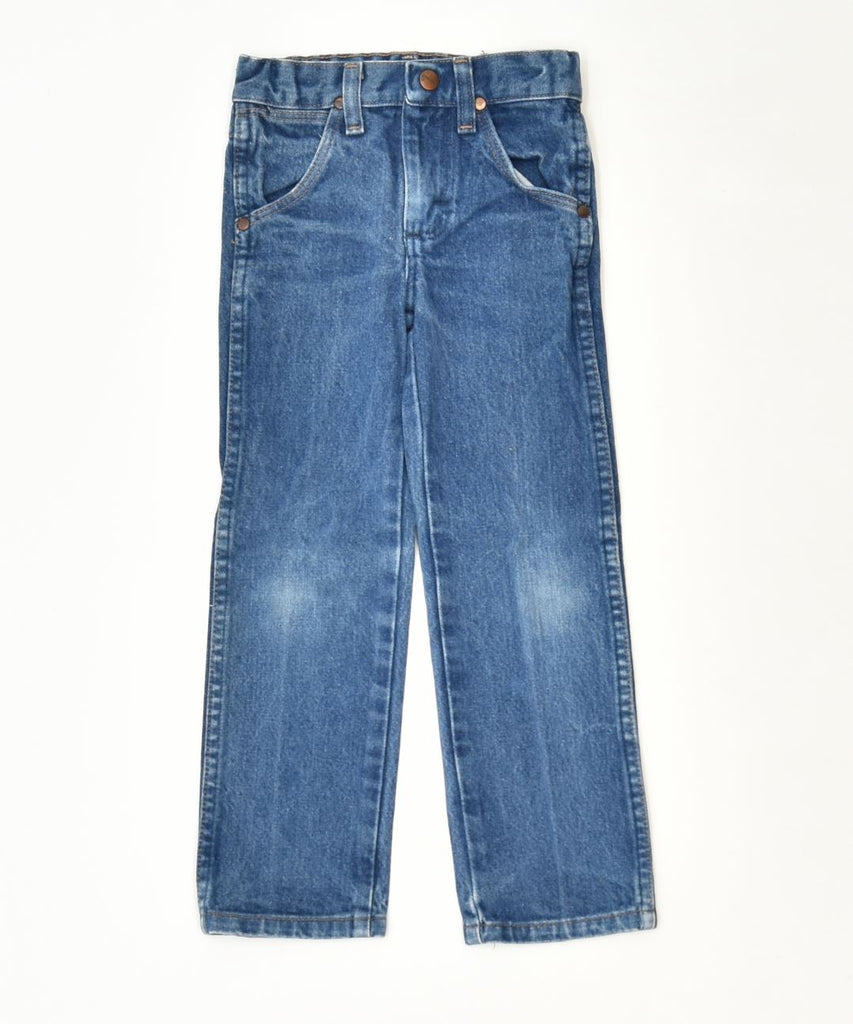 WRANGLER Girls Straight Jeans 4-5 Years W20 L19 Blue Cotton Classic | Vintage | Thrift | Second-Hand | Used Clothing | Messina Hembry 