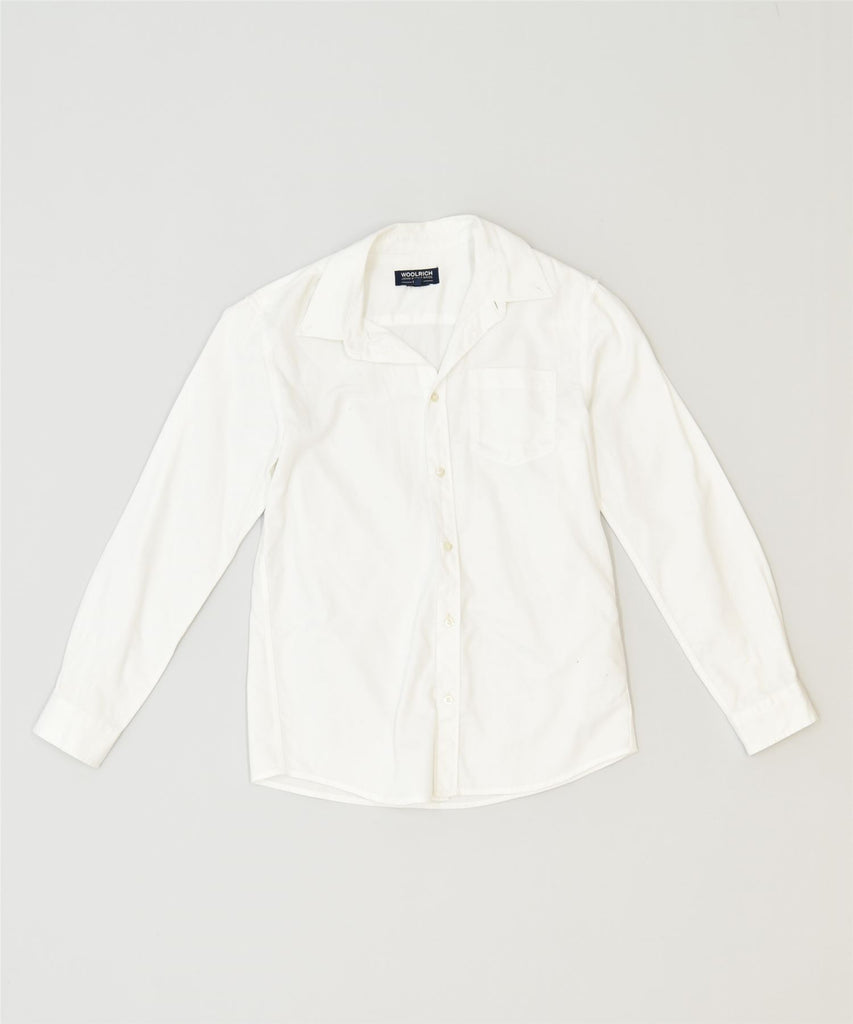 WOOLRICH Boys Long Sleeve Shirt 9-10 Years White Cotton | Vintage | Thrift | Second-Hand | Used Clothing | Messina Hembry 