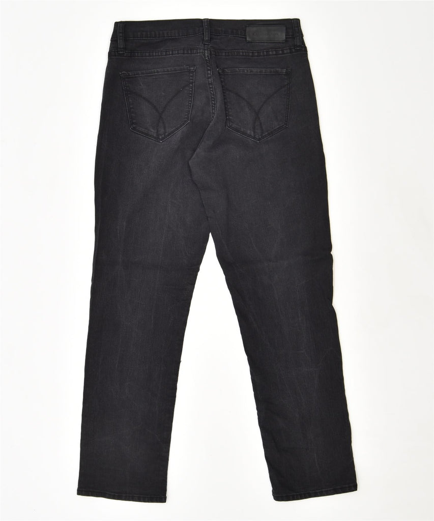 CALVIN KLEIN Womens Straight Jeans US 10 Large W30 L29 Black Cotton | Vintage | Thrift | Second-Hand | Used Clothing | Messina Hembry 