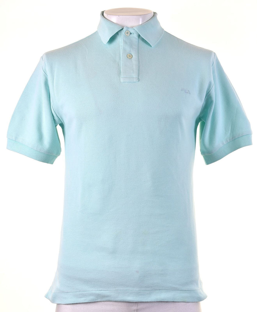 FILA Mens Polo Shirt IT 46 Small Blue Cotton - Second Hand & Vintage Designer Clothing - Messina Hembry